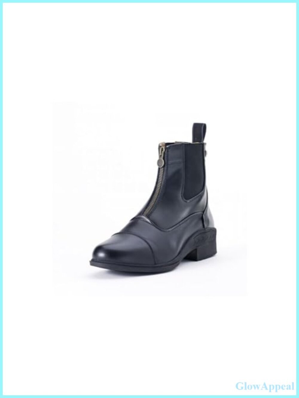 Women's Lightweight Equestrian Ankle Paddock Boots Synthetic Vega Leather Zip